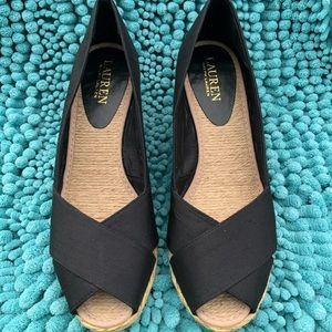Ralph Lauren Black Wedges Size 8